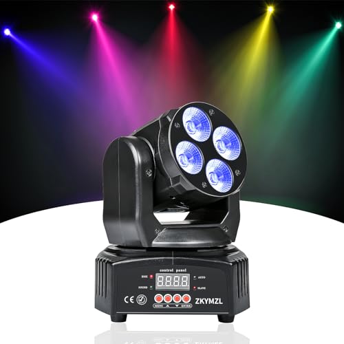 ZKYMZL RGBWA/UV 6 in 1 LED Stage Lighting Mini 50W Wash Rotating